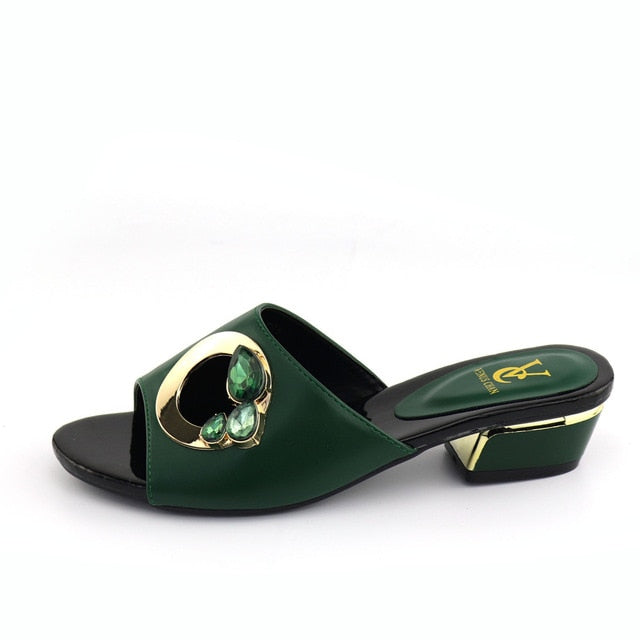 Best selling 2019 design for wedding high quality Italian design PU leather adults shoes African woman shoes possible match bag