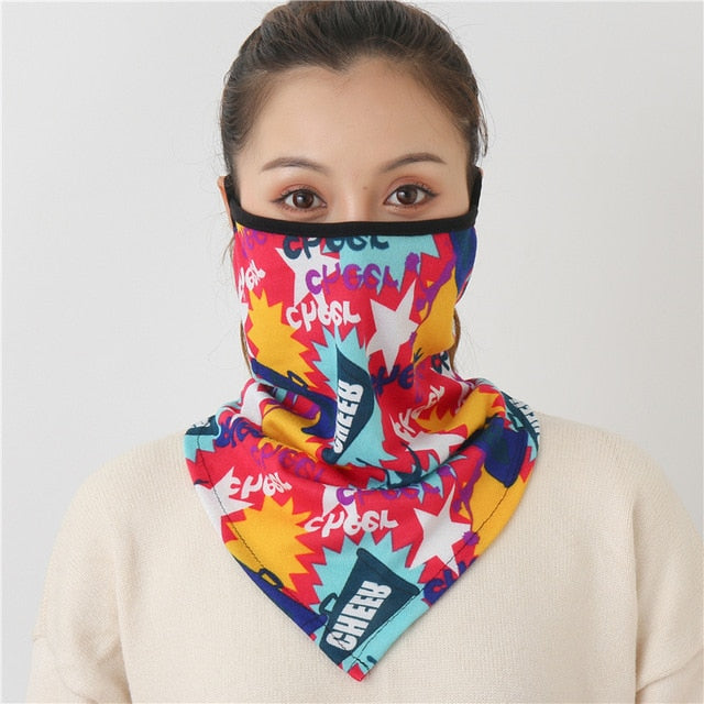 2020 New Women Winter Scarves Cotton Feeling Mask Man Neck Scarf Rings Headband Soft Warm Face Scarfs Masks