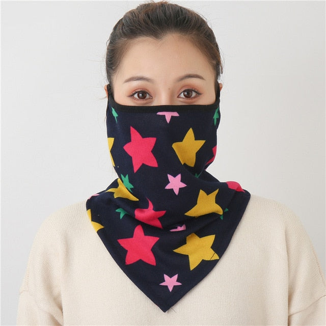 2020 New Women Winter Scarves Cotton Feeling Mask Man Neck Scarf Rings Headband Soft Warm Face Scarfs Masks