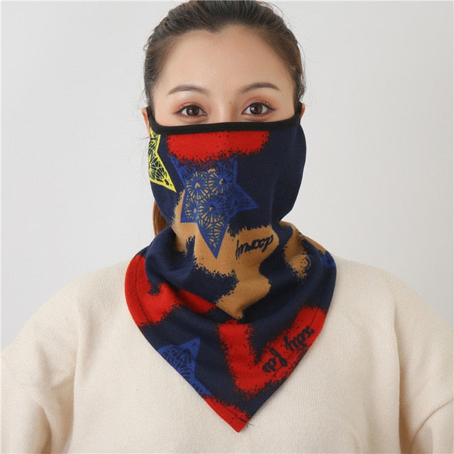 2020 New Women Winter Scarves Cotton Feeling Mask Man Neck Scarf Rings Headband Soft Warm Face Scarfs Masks