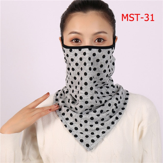 2020 New Women Winter Scarves Cotton Feeling Mask Man Neck Scarf Rings Headband Soft Warm Face Scarfs Masks
