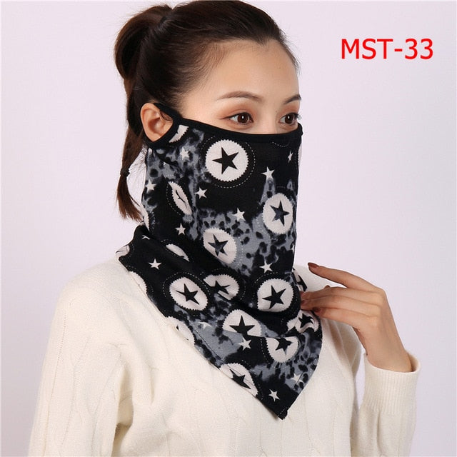2020 New Women Winter Scarves Cotton Feeling Mask Man Neck Scarf Rings Headband Soft Warm Face Scarfs Masks