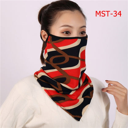 2020 New Women Winter Scarves Cotton Feeling Mask Man Neck Scarf Rings Headband Soft Warm Face Scarfs Masks