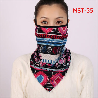 2020 New Women Winter Scarves Cotton Feeling Mask Man Neck Scarf Rings Headband Soft Warm Face Scarfs Masks
