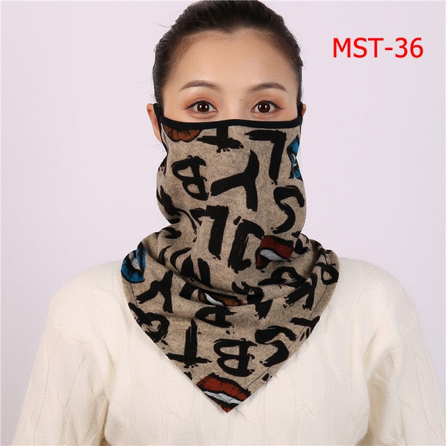 2020 New Women Winter Scarves Cotton Feeling Mask Man Neck Scarf Rings Headband Soft Warm Face Scarfs Masks
