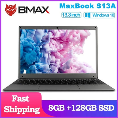 BMAX S13A 13.3 inch Intel N3350 Laptop window10 Notebook 8GB LPDDR4 128GB SSD 1920*1080 IPS Intel  Laptops