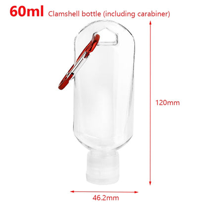 1PC 30ml 50ml Reusable Portable Mini Size Alcohol Spray Bottle Hand Sanitizer Travel Small Size Holder Hook Keychain Carrier New