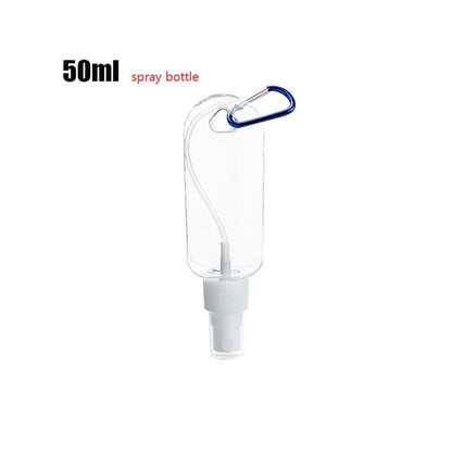 1PC 30ml 50ml Reusable Portable Mini Size Alcohol Spray Bottle Hand Sanitizer Travel Small Size Holder Hook Keychain Carrier New