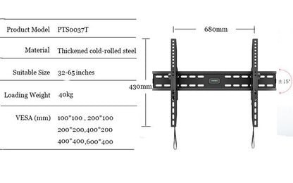 LVDIBAO Universal TV Wall Mount Fixed Bracket For 26''-55'' Flat Screen Load Up To 50 kg Monitor Wall Mount Bracket
