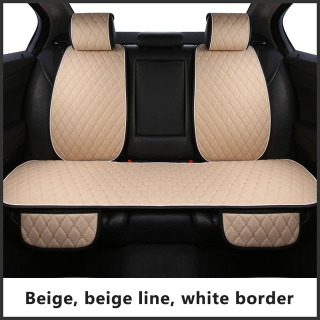 Flax car seat cover breathable comfortable car seat cushion summer and autumn car interior Linen universal size car cape shawl