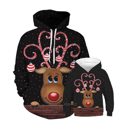 Family Look 2020 News Christmas Sweaters Deer Cartoon Mommy and Me Clothes Plus Size Baby Girl Boy Family Matching Clothes Xmas
