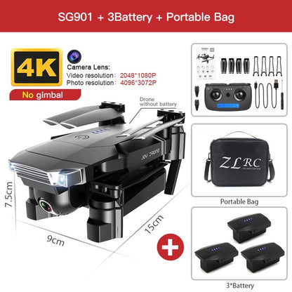 ZWN SG907 PRO/ SG901 GPS Drone with 2 Axis Gimbal Camera 4K HD 5G Wifi Wide Angle FPV Optical Flow RC Quadcopter Dron vs SG906