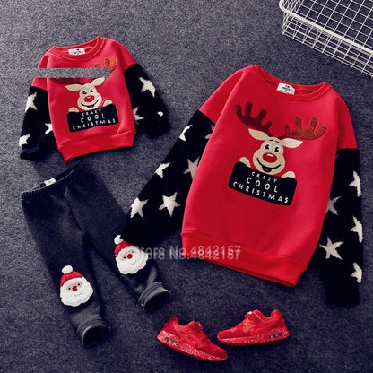 Family Look for Dad Mommy and Me 2020 Father Mother Daughter Christmas New Year Cotton Sweater Outfits Family Matching Clothes