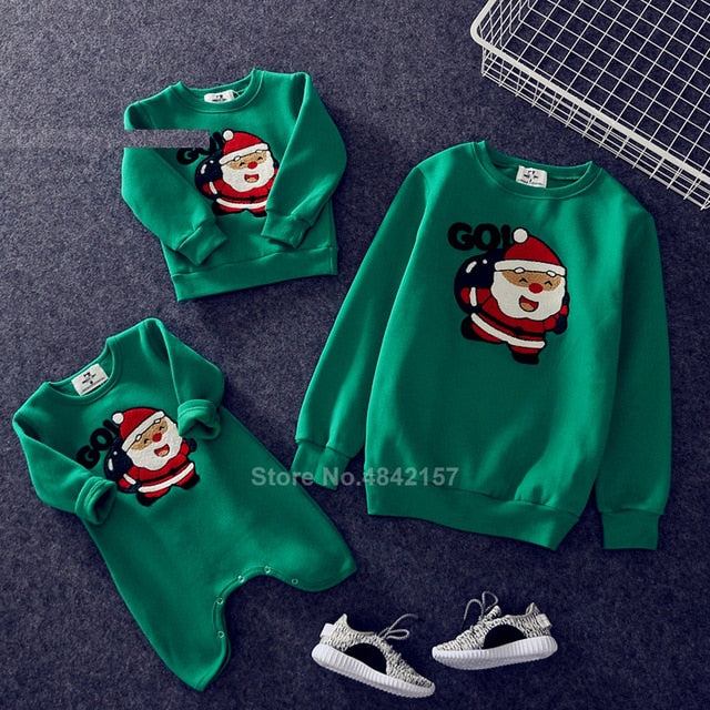 Family Look for Dad Mommy and Me 2020 Father Mother Daughter Christmas New Year Cotton Sweater Outfits Family Matching Clothes
