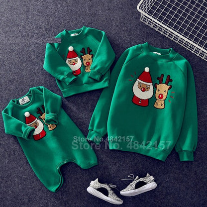 Family Look for Dad Mommy and Me 2020 Father Mother Daughter Christmas New Year Cotton Sweater Outfits Family Matching Clothes