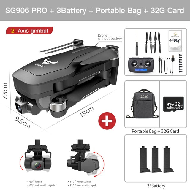 ZLL SG906 Pro 2 Pro2 / SG906 GPS Drone with Wifi 4K Camera Three-Axis Anti-Shake Gimbal Brushless Professional Quadcopter Dron