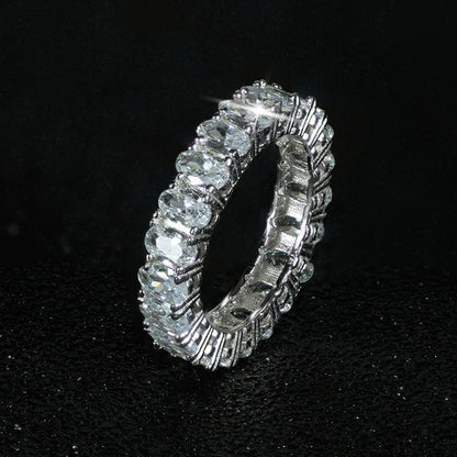 luxury 925 sterling silver wedding band eternity ring for women big gift for ladies love wholesale lots bulk jewelry R4577