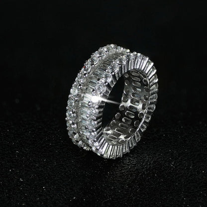 luxury 925 sterling silver wedding band eternity ring for women big gift for ladies love wholesale lots bulk jewelry R4577