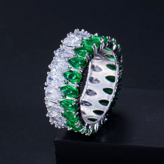 luxury 925 sterling silver wedding band eternity ring for women big gift for ladies love wholesale lots bulk jewelry R4577