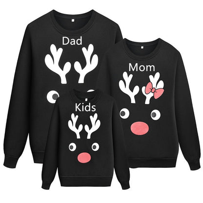 2020 Family Matching Mom Kid Men Women Baby Kids Christmas Sweater Sweatshirt Pullover Tops Jumper Blouse Deer Xmas Clothes
