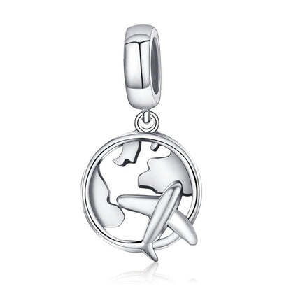 925 Sterling Silver Berloque Family House Eiffel Tower Camera Travel Dream Coffee Cup Shoes Charm Fit Charm Bracelet DIY Jewelry