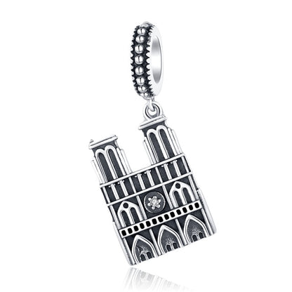 925 Sterling Silver Berloque Family House Eiffel Tower Camera Travel Dream Coffee Cup Shoes Charm Fit Charm Bracelet DIY Jewelry