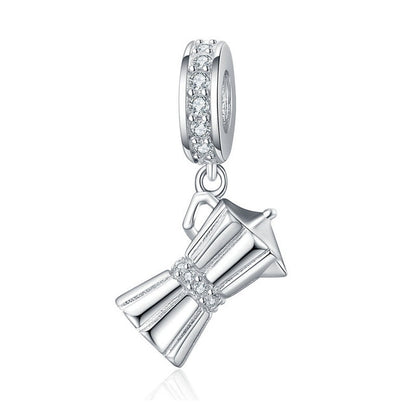 925 Sterling Silver Berloque Family House Eiffel Tower Camera Travel Dream Coffee Cup Shoes Charm Fit Charm Bracelet DIY Jewelry