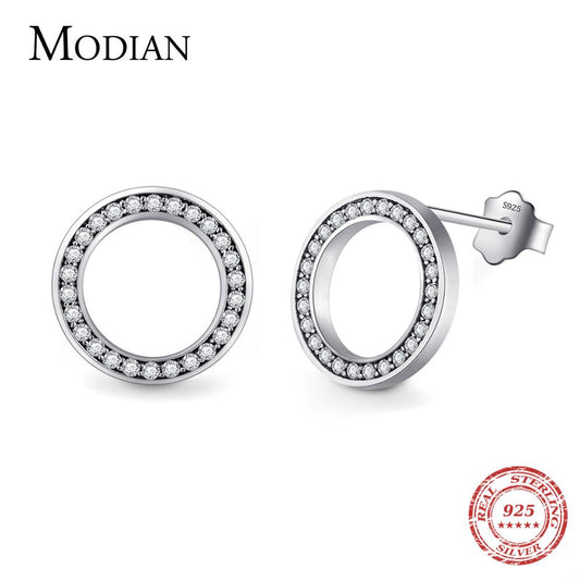 2020 High Quality Fashion 925 Sterling Silver Earrings Luxury Crystal Zircon Stud Earrings For Women Bridal wedding Jewelry