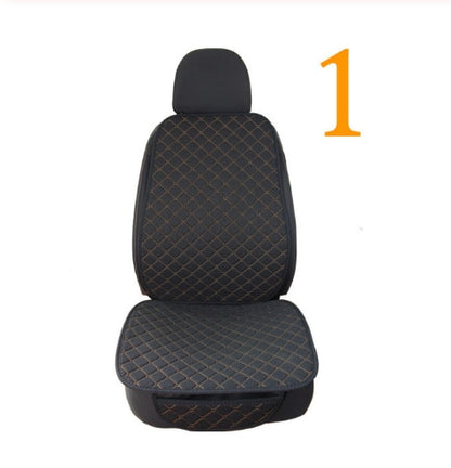 Car Seat Cover Front Rear Flax Cushion Breathable Protector Protector Front Rear Back Cushion Pad Mat with Backrest