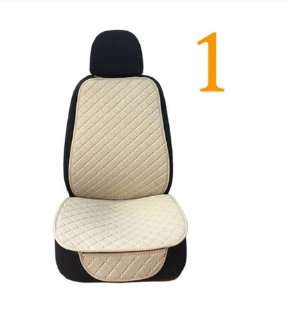 Car Seat Cover Front Rear Flax Cushion Breathable Protector Protector Front Rear Back Cushion Pad Mat with Backrest