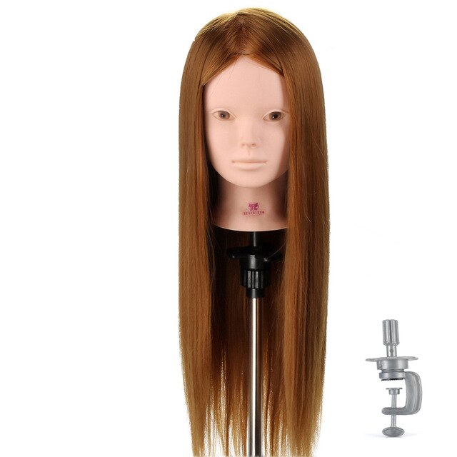 Salon 24" 50% Real Human Hair Training Head Practice Bride Hairstyle Hairdressing Doll Mannequin Head For Makeup +Comb Braid Set