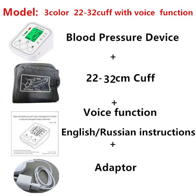 Saint Health Arm Automatic Blood Pressure Monitor BP Sphygmomanometer Pressure Meter Tonometer for Measuring Arterial Pressure