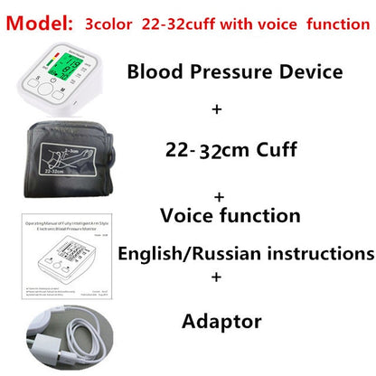 Saint Health Arm Automatic Blood Pressure Monitor BP Sphygmomanometer Pressure Meter Tonometer for Measuring Arterial Pressure