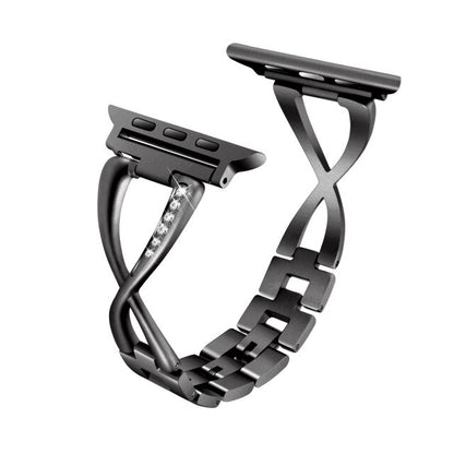Suitable for Apple Watch Jewelry Band Stainless Steel Strap Crystal Diamond Bracelet 38mm 40mm 42mm 44mm iwatch 5/4/3/2/1 Series