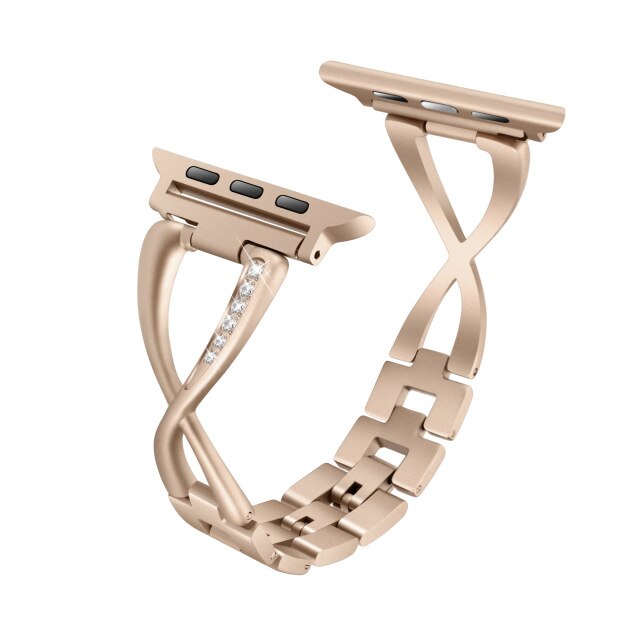 Suitable for Apple Watch Jewelry Band Stainless Steel Strap Crystal Diamond Bracelet 38mm 40mm 42mm 44mm iwatch 5/4/3/2/1 Series