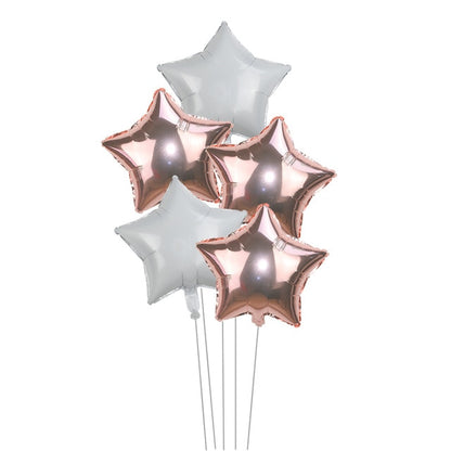 5pcs/lot 18inch Gold Silver Red Star Penta Shaped Foil Balloon Party Decoration Pentagram Globos Wedding Birthday Party Supplies