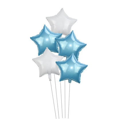 5pcs/lot 18inch Gold Silver Red Star Penta Shaped Foil Balloon Party Decoration Pentagram Globos Wedding Birthday Party Supplies