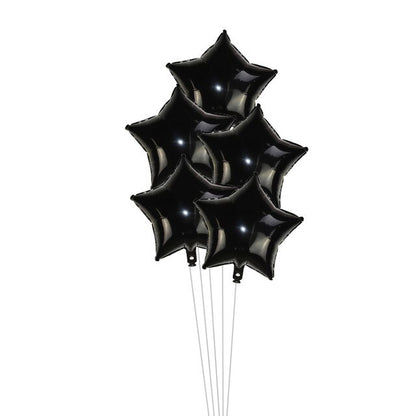 5pcs/lot 18inch Gold Silver Red Star Penta Shaped Foil Balloon Party Decoration Pentagram Globos Wedding Birthday Party Supplies