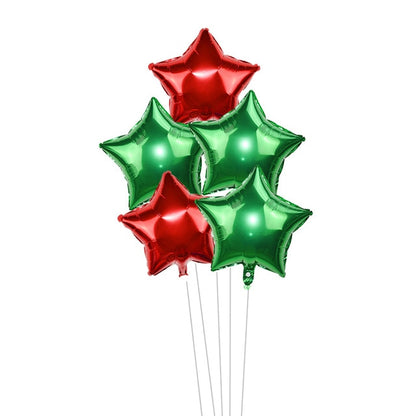 5pcs/lot 18inch Gold Silver Red Star Penta Shaped Foil Balloon Party Decoration Pentagram Globos Wedding Birthday Party Supplies