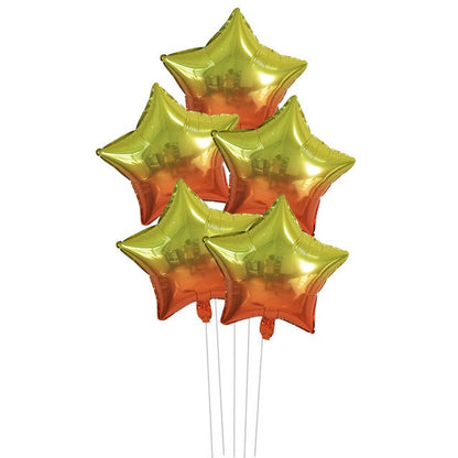 5pcs/lot 18inch Gold Silver Red Star Penta Shaped Foil Balloon Party Decoration Pentagram Globos Wedding Birthday Party Supplies