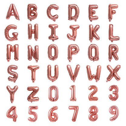 16/40inch Rose Gold A-Z Letter/0-9 number Ballon birthday party decorations Gold Wedding Balloons Globos Anniversary Decors