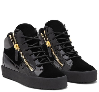 Zapatillas Hombre Fashion mens sneakers patchwork thick flats shoes Lace up casual shoes zipper high top sneakers smoking shoes