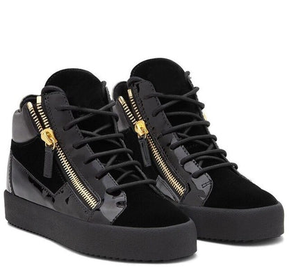 Zapatillas Hombre Fashion mens sneakers patchwork thick flats shoes Lace up casual shoes zipper high top sneakers smoking shoes