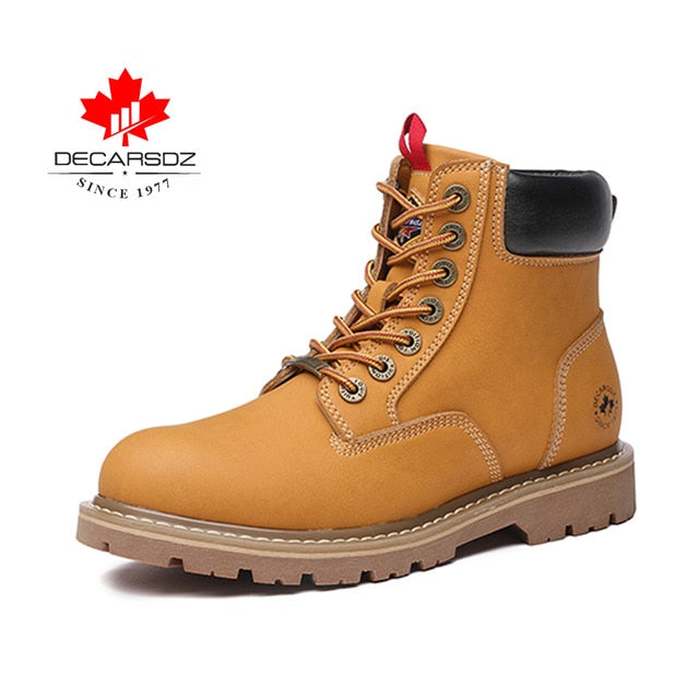 DECARSDZ Retro Classic Boots Men 2020 Autumn & Winter Fashion Men Boots Shoes Men New High Quality Genuine leather Casual Boots