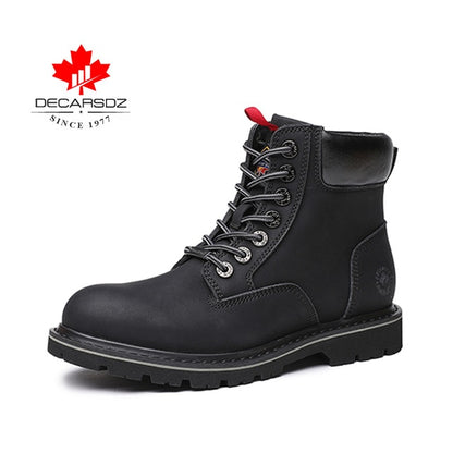 DECARSDZ Retro Classic Boots Men 2020 Autumn & Winter Fashion Men Boots Shoes Men New High Quality Genuine leather Casual Boots