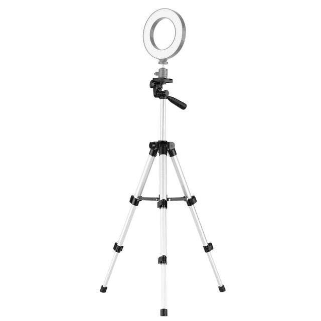 Mini Desktop Tripod Stand Aluminum Alloy 1/4 Inch Screw 21cm-48cm Adjustable Height camera Tripod for phone for Live Streaming