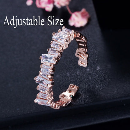 CWWZircons Stack Skinny Micro Pave CZ Fashion Women Engagement Wedding Bridal Party Cubic Zirconia Rings Sets Jewelry Gift R127