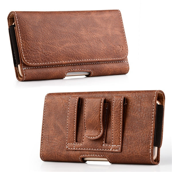Phone pouch case for iphone XS MAX XR 10 8 7 6 plus universal magnetic holster leather cover for huawei xiaomi cell phone bag